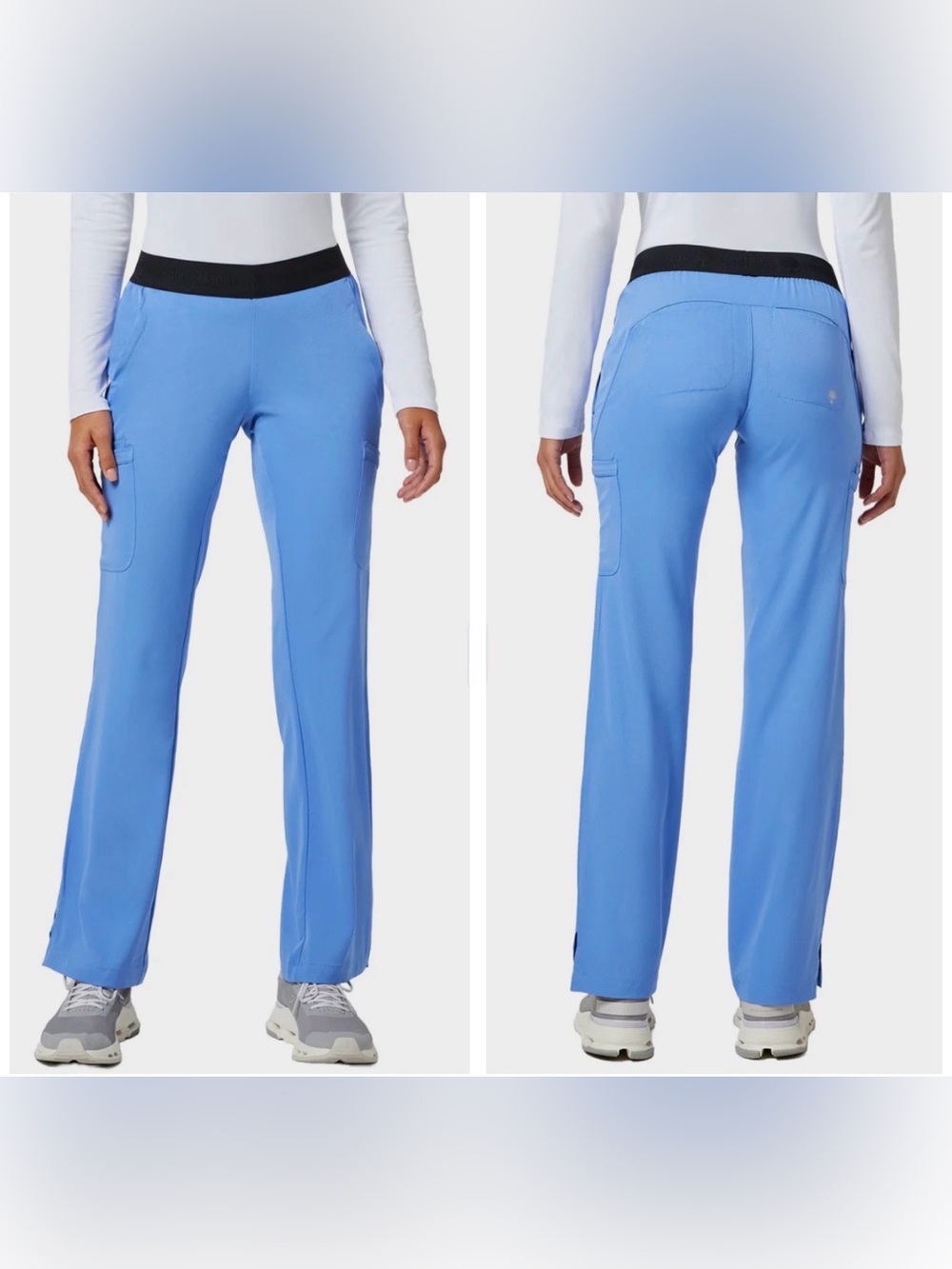 Women's Healing Hands Rachel 7-pocket Cecil Blue Scrub Pants Size Petite Small